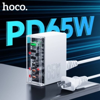 hoco工業風六口PD65W _3C3A_桌上型充電器1.jpg